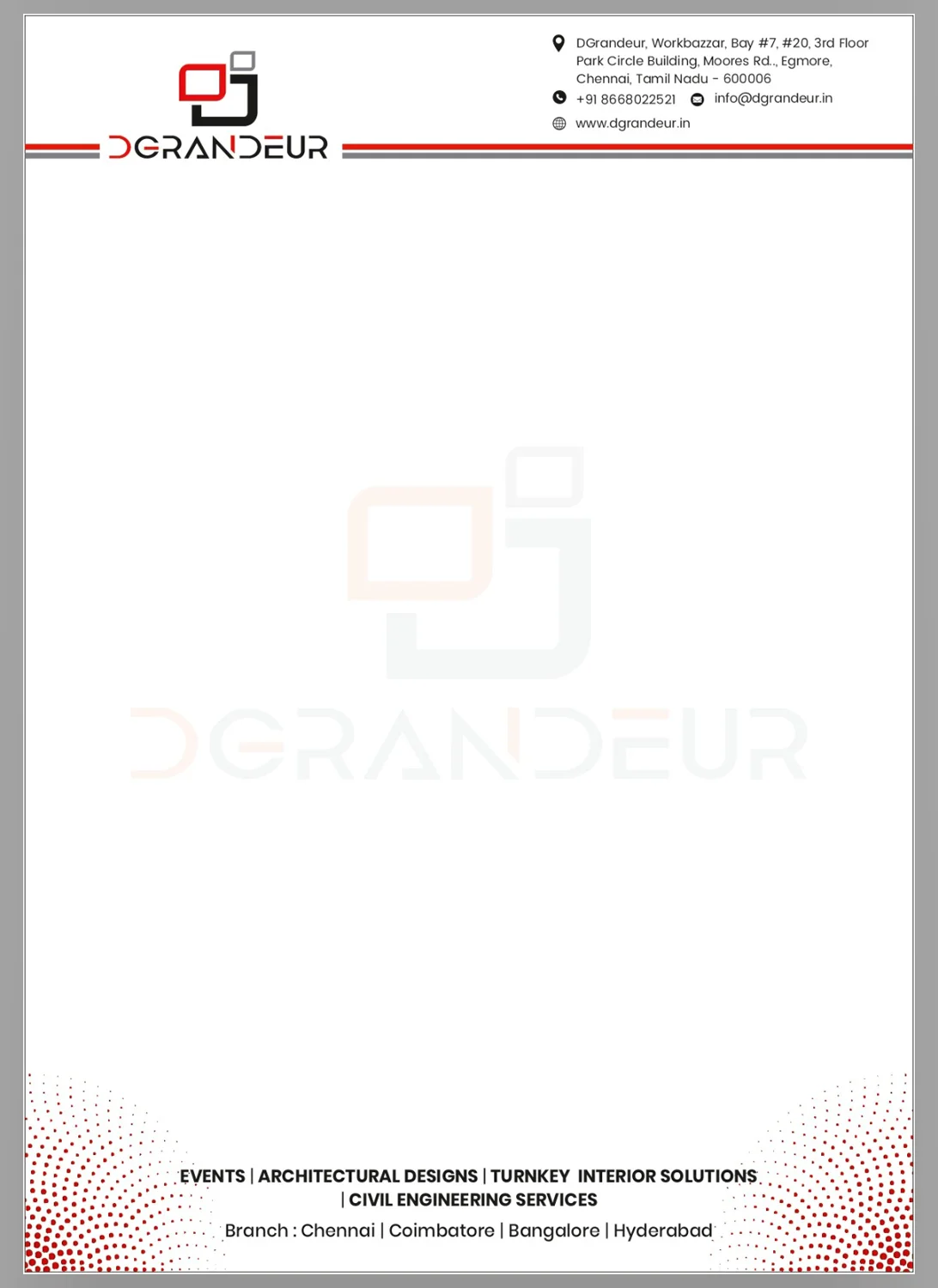 letterhead designing and printing