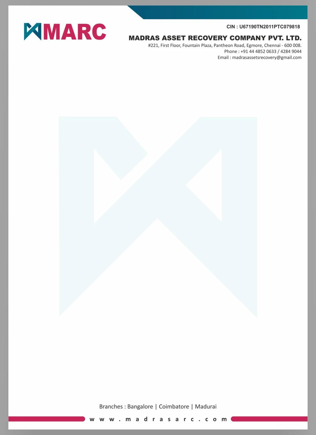 letterhead designing and printing