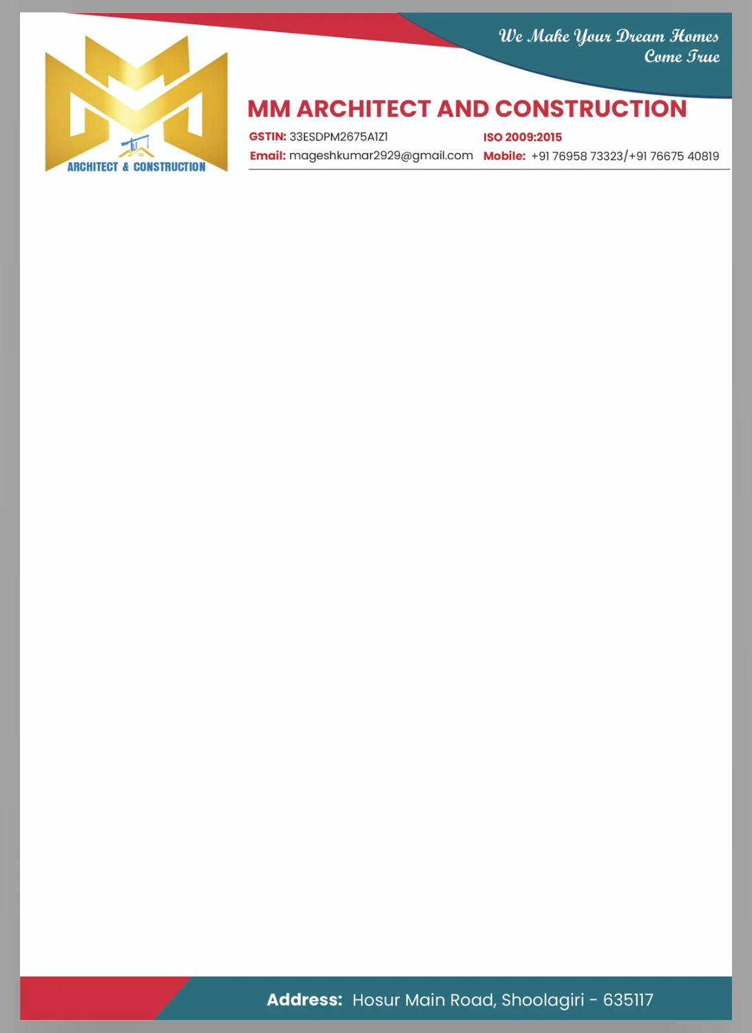 letterhead designing and printing